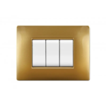 PLACCA MYLIFE Q 3 MODULI SABBIA ORO - ELETTROCANALI SERIE CIVILI ECL2883SO