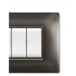 PLACCA MYLIFE Q 4 MODULI ALLUMINIO NOTTE - ELETTROCANALI SERIE CIVILI ECL2884AN