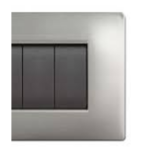 PLACCA MYLIFE Q 4 MODULI ACCIAIO SATINATO - ELETTROCANALI SERIE CIVILI ECL2884AS