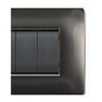 PLACCA MYLIFE Q 7 MODULI ALLUMINIO NOTTE - ELETTROCANALI SERIE CIVILI ECL2887AN
