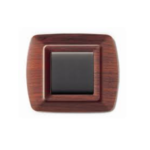 PLACCA MYLIFE 2 MODULI LEGNO SCURO - ELETTROCANALI SERIE CIVILI ECL2982LS