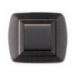 PLACCA MYLIFE 2 MODULI VULCANIZZATA GRIGIO NOTTE - ELETTROCANALI SERIE CIVILI ECL2982V-GN