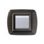 PLACCA MYLIFE 2 MODULI WENGE - ELETTROCANALI SERIE CIVILI ECL2982WG