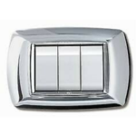 PLACCA MYLIFE 3 MODULI CROMO - ELETTROCANALI SERIE CIVILI ECL2983CR