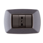 PLACCA MYLIFE 3 MODULI VULCANIZZATA GRIGIO CHIARO - ELETTROCANALI SERIE CIVILI ECL2983V-GC
