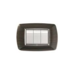 PLACCA MYLIFE 3 MODULI WENGE - ELETTROCANALI SERIE CIVILI ECL2983WG