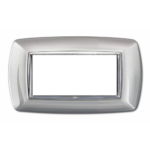 PLACCA MYLIFE 4 MODULI ALLUMINIO CHIARO - ELETTROCANALI SERIE CIVILI ECL2984AC