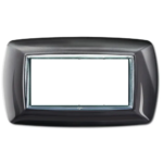 PLACCA MYLIFE 4 MODULI ALLUMINIO NOTTE - ELETTROCANALI SERIE CIVILI ECL2984AN