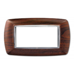 PLACCA MYLIFE 4 MODULI LEGNO SCURO - ELETTROCANALI SERIE CIVILI ECL2984LS