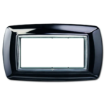 PLACCA MYLIFE 4 MODULI METAL BLACK - ELETTROCANALI SERIE CIVILI ECL2984MB
