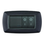 PLACCA MYLIFE 4 MODULI VULCANIZZATA GRIGIO NOTTE - ELETTROCANALI SERIE CIVILI ECL2984V-GN