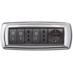 PLACCA MYLIFE 7 MODULI CROMO - ELETTROCANALI SERIE CIVILI ECL2987CR