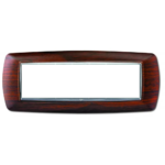 PLACCA MYLIFE 7 MODULI LEGNO SCURO - ELETTROCANALI SERIE CIVILI ECL2987LS
