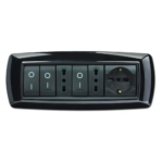 PLACCA MYLIFE 7 MODULI NERO - ELETTROCANALI SERIE CIVILI ECL2987N