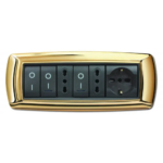 PLACCA MYLIFE 7 MODULI ORO - ELETTROCANALI SERIE CIVILI ECL2987OR