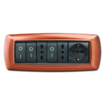 PLACCA MYLIFE 7 MODULI RAME - ELETTROCANALI SERIE CIVILI ECL2987RM