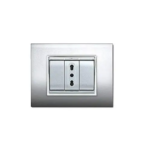 PLACCA NEWPRESTIGE 3 MODULI ALLUMINIO CHIARO - ELETTROCANALI SERIE CIVILI ECL3083AC