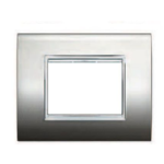 PLACCA NEWPRESTIGE 3 MODULI ACCIAIO SATINATO - ELETTROCANALI SERIE CIVILI ECL3083AS