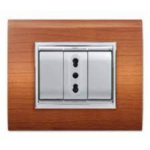 PLACCA NEWPRESTIGE 3 MODULI LEGNO CHIARO - ELETTROCANALI SERIE CIVILI ECL3083LC