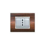 PLACCA NEWPRESTIGE 3 MODULI LEGNO SCURO - ELETTROCANALI SERIE CIVILI ECL3083LS