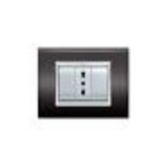 PLACCA NEWPRESTIGE 3 MODULI NERO - ELETTROCANALI SERIE CIVILI ECL3083N