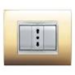 PLACCA NEWPRESTIGE 3 MODULI ORO SATINATO - ELETTROCANALI SERIE CIVILI ECL3083OS