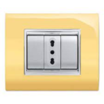 PLACCA NEWPRESTIGE 3 MODULI GIALLO PASTELLO - ELETTROCANALI SERIE CIVILI ECL3083PY
