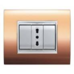 PLACCA NEWPRESTIGE 3 MODULI RAME - ELETTROCANALI SERIE CIVILI ECL3083RM