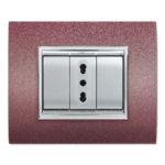 PLACCA NEWPRESTIGE 3 MODULI VULCANIZZATA ARAGOSTA - ELETTROCANALI SERIE CIVILI ECL3083V-AR