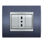 PLACCA NEWPRESTIGE 3 MODULI VULCANIZZATA CARTA ZUCCHERO - ELETTROCANALI SERIE CIVILI ECL3083V-CZ