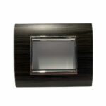 PLACCA NEWPRESTIGE 3 MODULO WOODBLACK - ELETTROCANALI SERIE CIVILI ECL3083WB