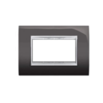 PLACCA NEWPRESTIGE 4 MODULI ALLUMINIO NOTTE - ELETTROCANALI SERIE CIVILI ECL3084AN