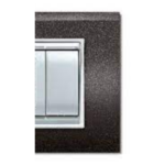 PLACCA NEWPRESTIGE 7 MODULI NERO GLITTERING - ELETTROCANALI SERIE CIVILI ECL3087NG