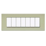 LIGHT - PLACCA 7 POSTI VERDE - BTICINO LEGRAND N4807VE