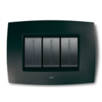 PLACCA SMART TECNOPOLIMERO 3 MODULI GRIGIO ANTRACITE - ABB SACE E0301SMP