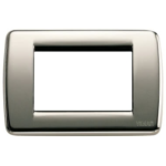 PLACCA RONDO 3 MODULI CROMO NERO - VIW 16753.31