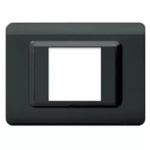 PLACCA TECNOPOLIMERO 44 GRIGIO SCURO 2 MODULI CENTRALE - AVE SPA 44PY02GSL
