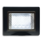 PLACCA IP55 NERA MEMBRANA S44 3 MODULI - AVE SPA 44SP03GSL