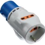 ADATTATORE 16A 2P+T INDUSTRIALE SCHUKO+2 BIVALENTE - ELETTROCANALI SERIE CIVILI EC690510
