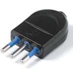 SPINA NERA 10A 2P+T - ELETTROCANALI SERIE CIVILI ECK33311