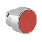 Pulsante rasato luminoso rosso ghiera in metallo diametro 22 - VEMER ER506650