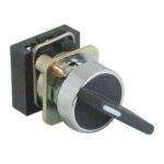 Selettore stabile a maniglia termoplastica per montaggio posteriore con fissaggio in metallo e viti 3 posizioni 45° - VEMER ER507020