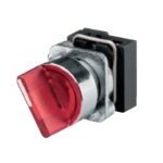 Selettore stabile con maniglia rossa in termoplastica con fissaggio in metallo e viti 2 posizioni 45° - VEMER ER507400