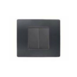 PLACCA FLEXA TECNOPOLIMERO 2 MODULI ANTRACITE - URMET 11802.AN