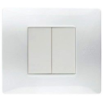 PLACCA FLEXA TECNOPOLIMERO 2 MODULI BIANCO GHIACCIO - URMET 11802.BG