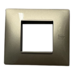 PLACCA FLEXA TECNOPOLIMERO 2 MODULI TITANIO - URMET 11802.TT