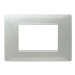 PLACCA FLEXA TECNOPOLIMERO 3 MODULI ALLUMINIO - URMET 11803.AL