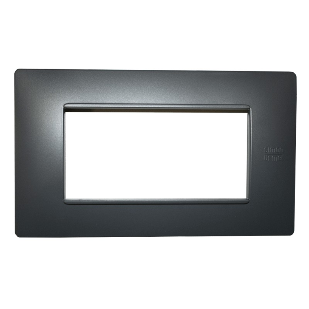 GEWISS GW 22514 PLACCA IN TECNOPOLIMERO NERO TONER TOP SYSTEM 4 POSTI 8011564076