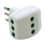 ADATTATORE TRIPLO 2P+T, 3 PRESE 2P+T 10A BIANCO - FME 82200