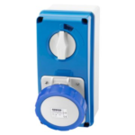 PRESA FISSA INTERBLOCCATA VERTICALE - CON FONDO - SENZA BASE PORTAFUSIBILI - 3P+T 32A 200-250V - 50/60HZ - GEW GW66216
